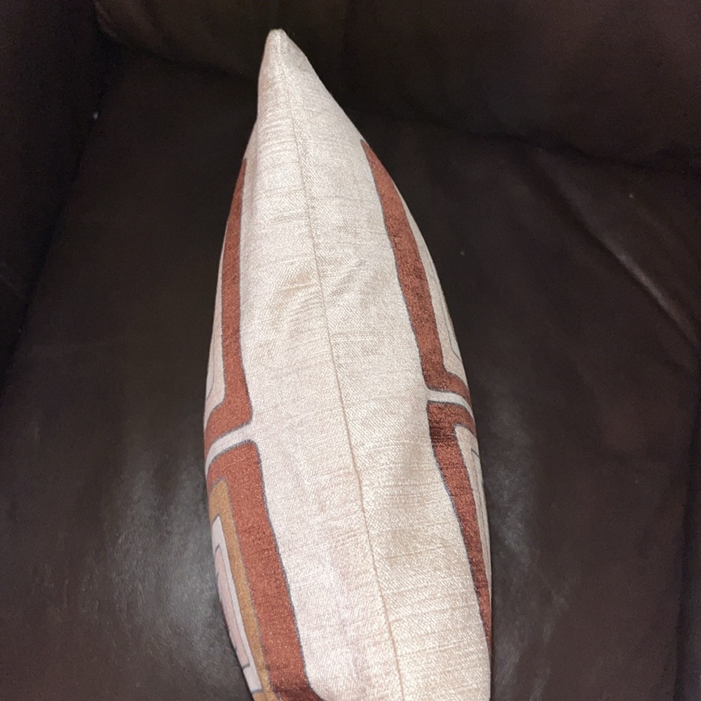 Jonathan Adler Milano Champagne Blocks Throw Pillow 16”x12” - Picture 5 of 5